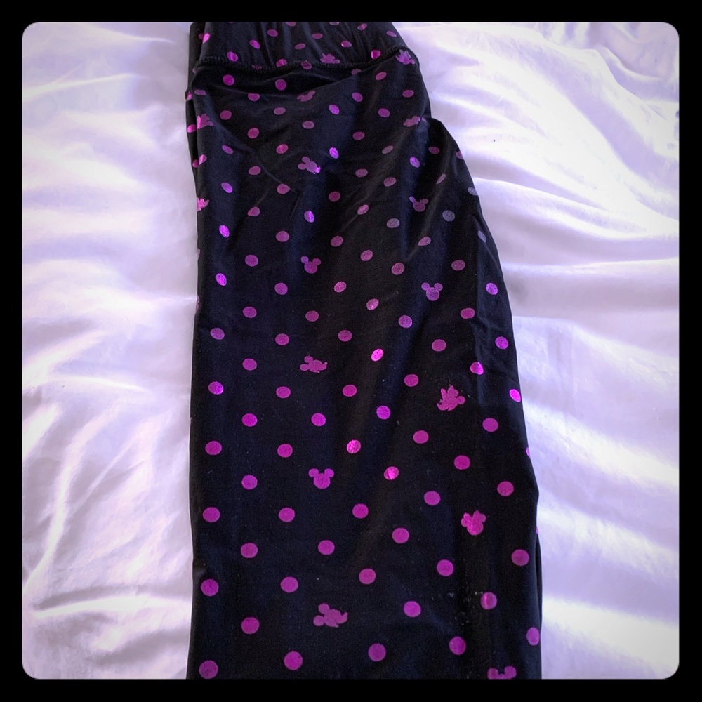 Terez Disney pink and black leggings